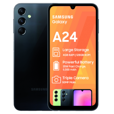 SAMSUNG A24 128GB | PANTALLA AMOLED 6.5″ | MediaTek Helio G99 | CAMARA 13 MP f/2.2 + 50 MP f/1.8